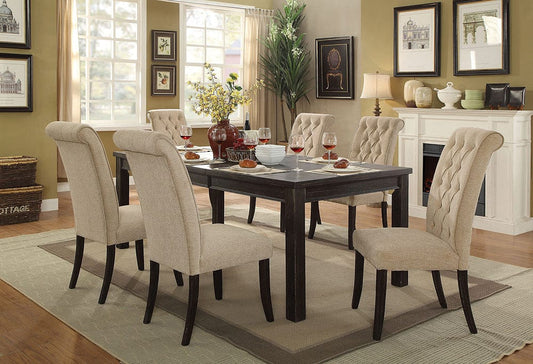 Furniture of America - Marshall Side Chair in Beige/Antique Black - CM3564SC-2PK View 2