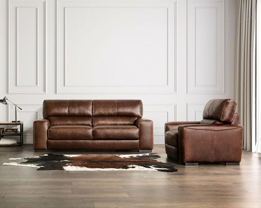 Furniture of America - Marsicano Sofa + Loveseat in Cognac - FM90005-2PC View 1