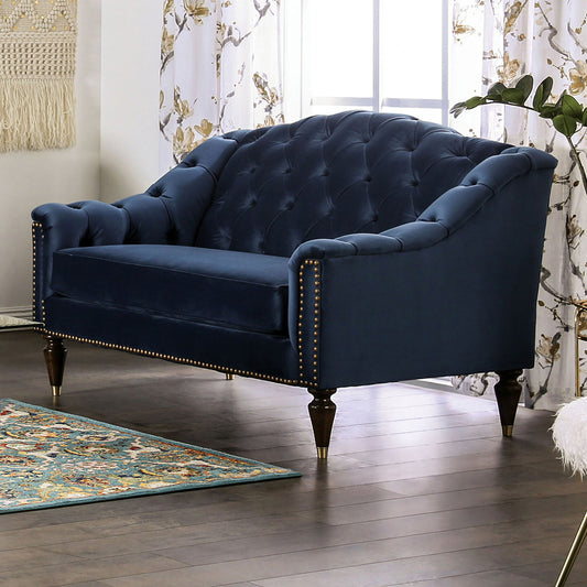 Furniture of America - Martinique Loveseat in Blue - SM2230-LV View 1