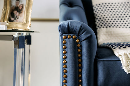 Furniture of America - Martinique Sofa + Loveseat in Blue - SM2230-2PC View 6