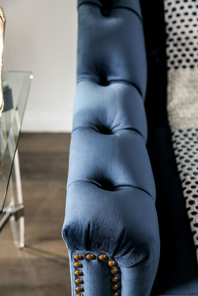 Furniture of America - Martinique Sofa + Loveseat in Blue - SM2230-2PC View 7