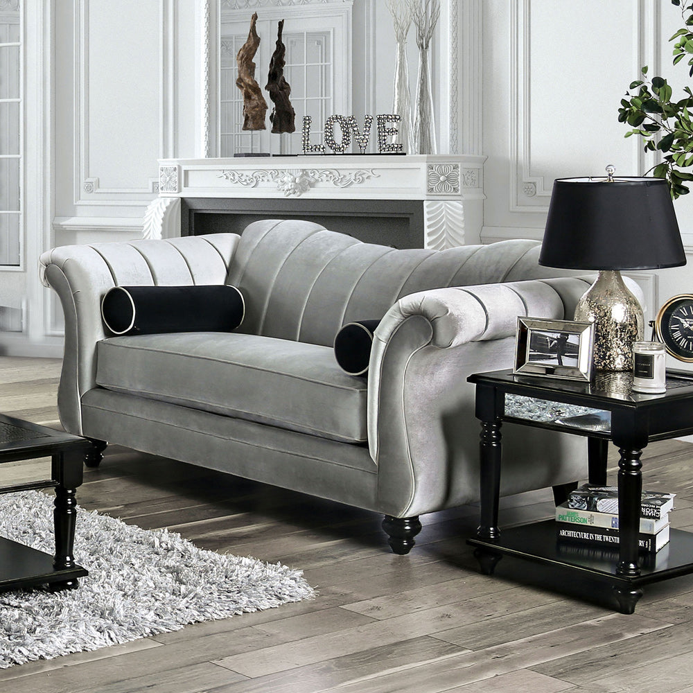 Furniture of America - Marvin Loveseat in Pewter - SM2227-LV View 1