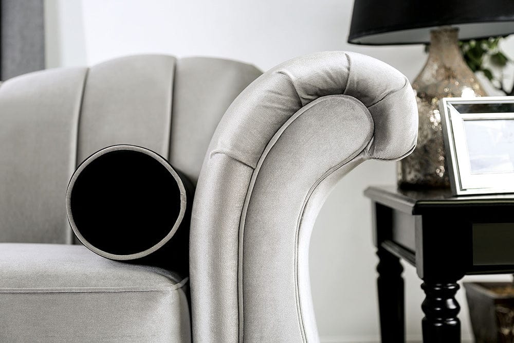 Furniture of America - Marvin Sofa + Loveseat in Pewter - SM2227-2PC View 4
