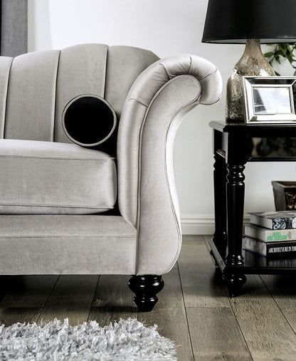 Furniture of America - Marvin Sofa + Loveseat in Pewter - SM2227-2PC View 5