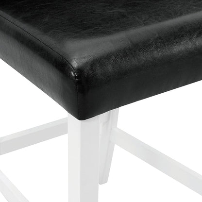 Furniture of America - Mathilda 5 Pc. Counter Ht. Set in Black/White - CM3143PT-5PK View 6