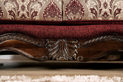Furniture of America - Matteo Sofa + Loveseat in Burgundy/Brown - SM6433-2PC View 9