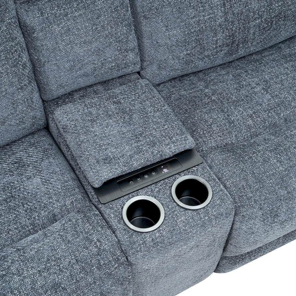 Furniture of America - Mattheus - Power Sectional - Charcoal Gray - CM9944DG-SECT-PM view 3