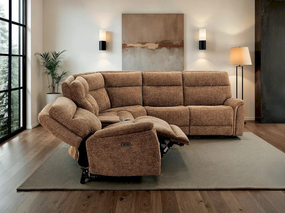Furniture of America - Mattheus - Power Sectional - Cypress Brown - CM9944BR-SECT-PM view 1