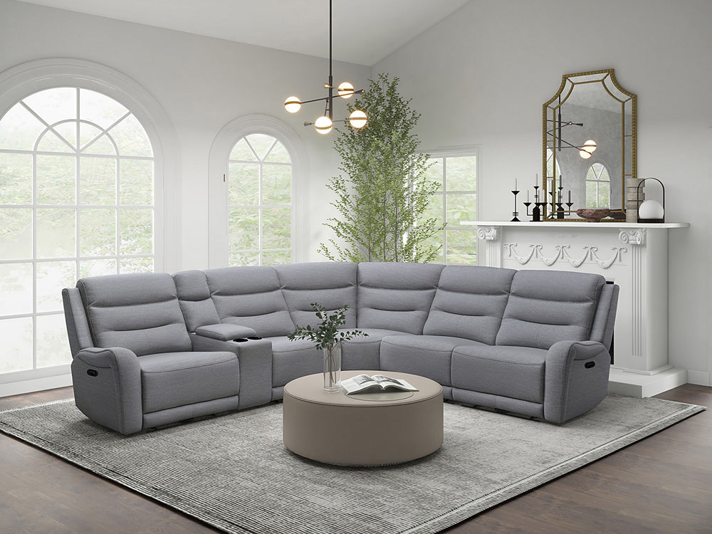 Furniture of America - Matthias Sectional in Gray - CM9987GY-M-SECT View 1