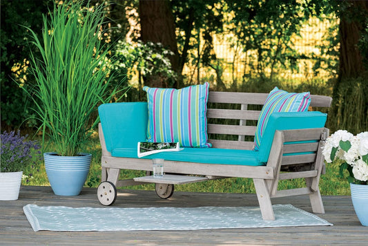 Furniture of America - Maui Convertible Sofa Daybed in Gray/Turquoise - GM-1015 View 1