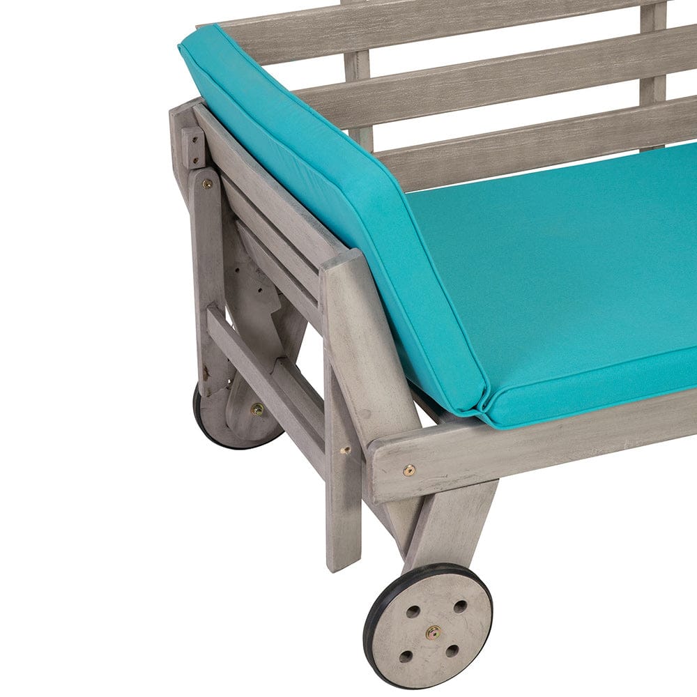 Furniture of America - Maui Convertible Sofa Daybed in Gray/Turquoise - GM-1015 View 3