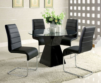 Furniture of America - Mauna 5 Pc. Dining Table Set in Black - CM8371BK-T-5PC View 1