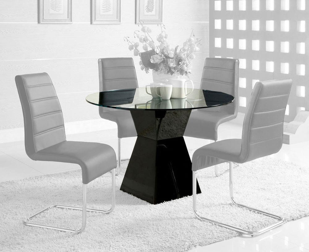 Furniture of America - Mauna Round Dining Table in Black - CM8371BK-T-TABLE View 1