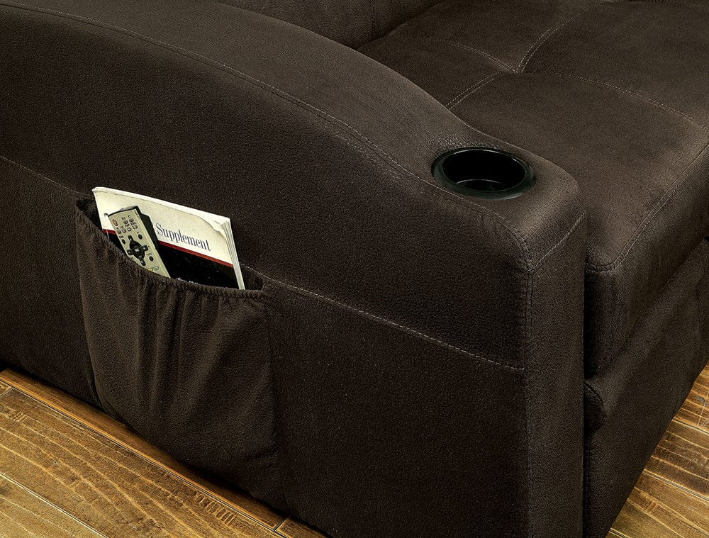 Furniture of America - Mavis Futon Sofa in Dark Brown - CM2691-SET-VN View 3