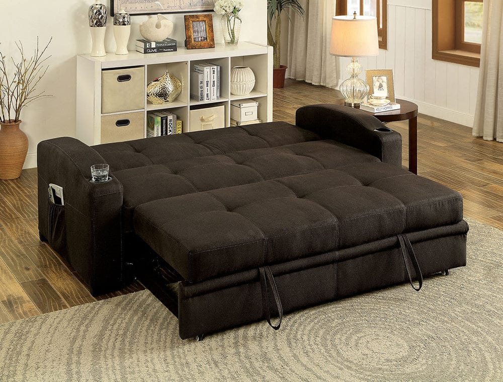 Furniture of America - Mavis Futon Sofa in Dark Brown - CM2691-SET-VN View 5