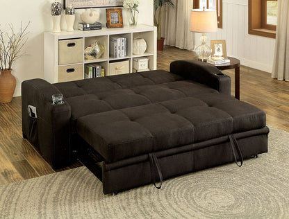 Furniture of America - Mavis Futon Sofa in Dark Brown - CM2691-SET-VN View 5