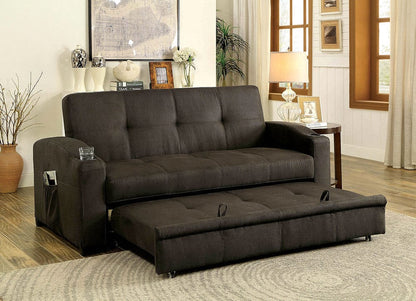 Furniture of America - Mavis Futon Sofa in Dark Brown - CM2691-SET-VN View 7