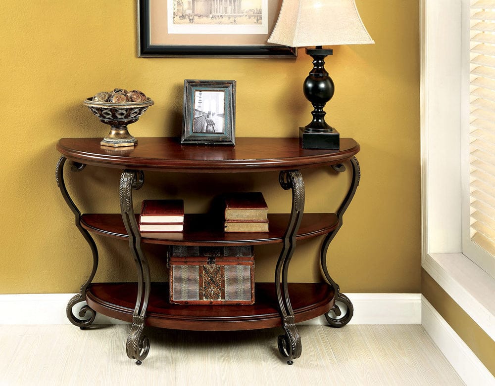 Furniture of America - May Sofa Table in Brown Cherry - CM4326S View 1
