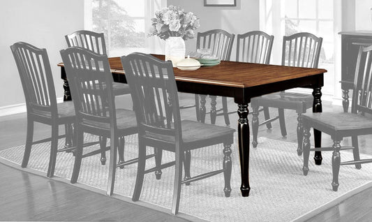 Furniture of America - Mayville Dining Table w/ 1 X 18" Leaf in Black/Antique Oak - CM3431T View 1