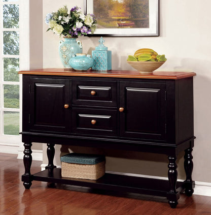 Furniture of America - Mayville Server in Black/Antique Oak - CM3431SV View 1