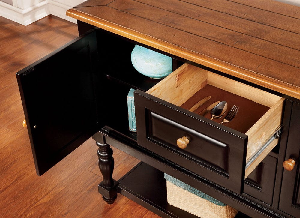 Furniture of America - Mayville Server in Black/Antique Oak - CM3431SV View 2