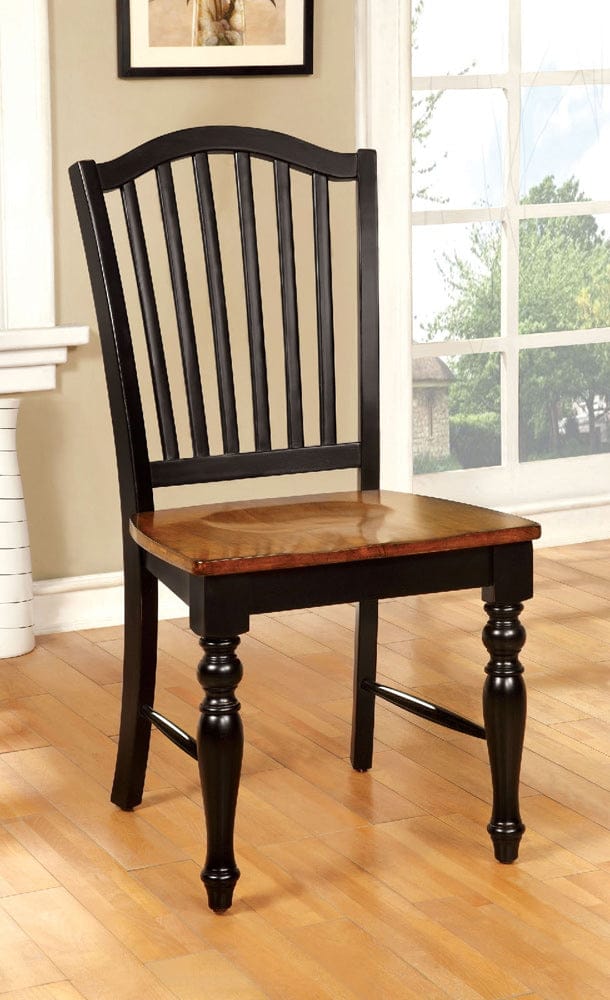 Furniture of America - Mayville Side Chair Set of 2 in Black/Antique Oak - CM3431SC-2PK View 1