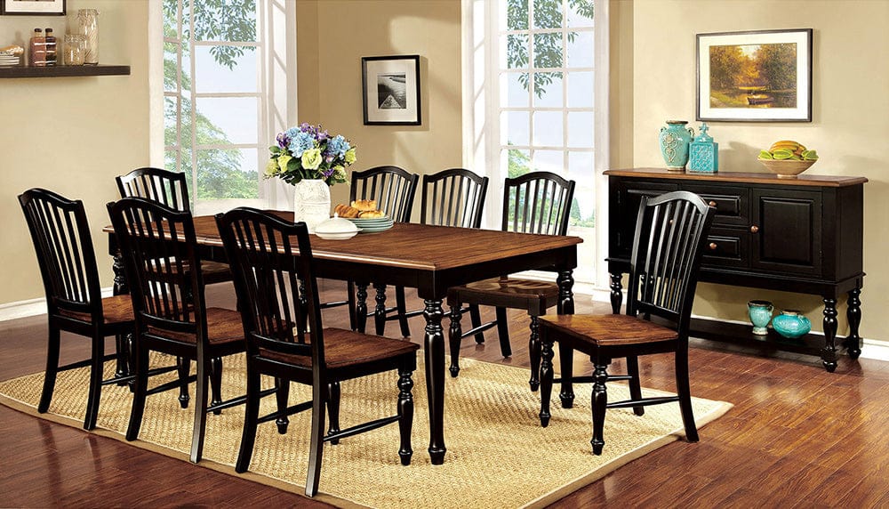 Furniture of America - Mayville Side Chair Set of 2 in Black/Antique Oak - CM3431SC-2PK View 2