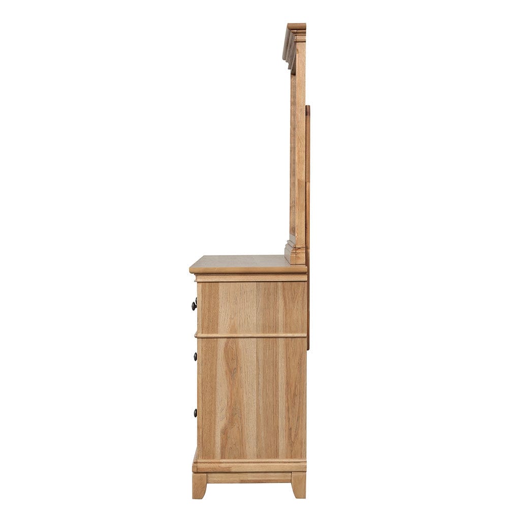 Furniture of America - Mchenry Mirror in Natural Oak - FM7706NT-M View 4