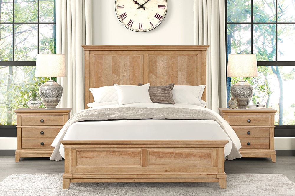 Furniture of America - Mchenry Queen Bed in Natural Oak - FM7706NT-Q-BED View 2