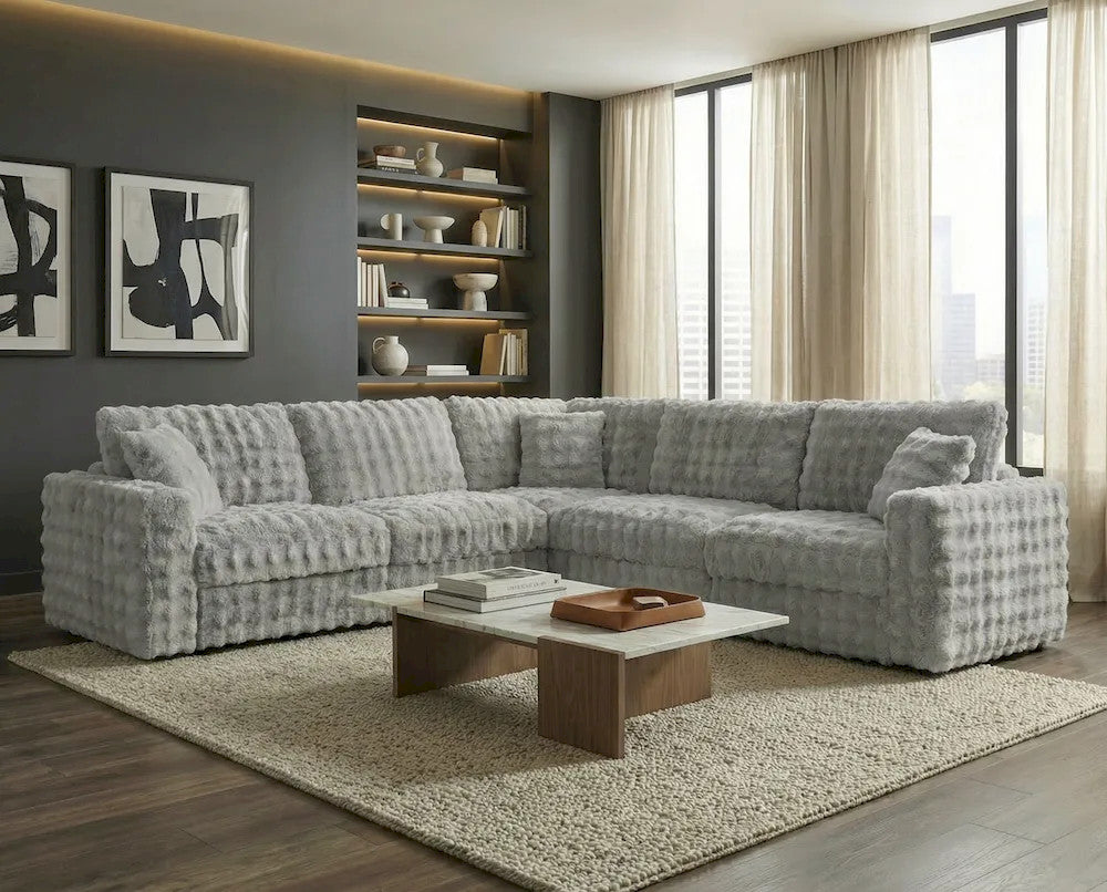 Furniture of America - Mckenna - Modular Sectional - Silver Gray - FM67011SV-SECT view 1