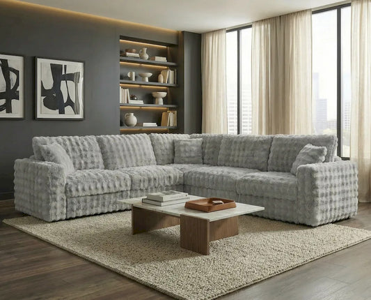 Furniture of America - Mckenna - Modular Sectional - Silver Gray - FM67011SV-SECT view 1