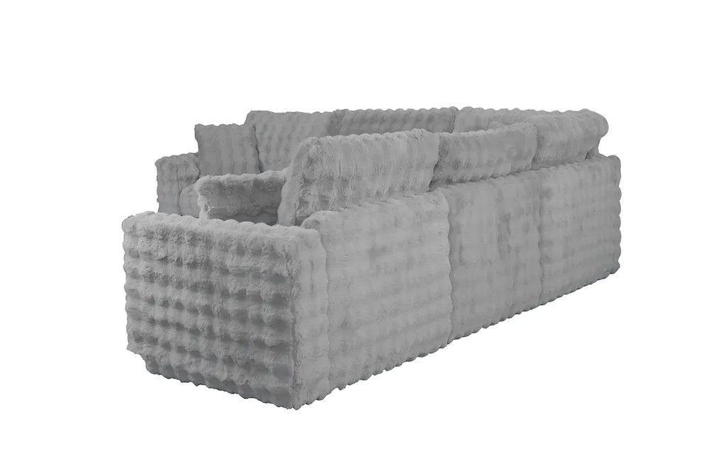 Furniture of America - Mckenna - Modular Sectional - Silver Gray - FM67011SV-SECT view 4