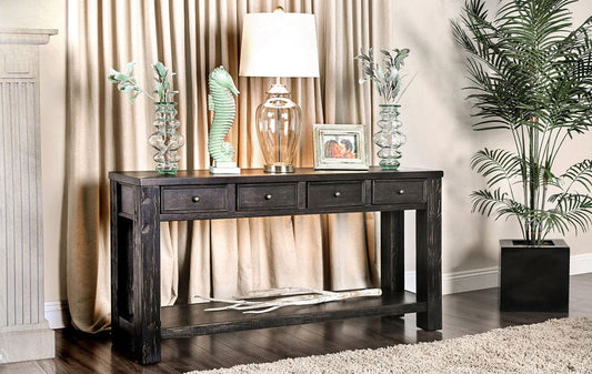 Furniture of America - Meadow Sofa Table in Antique Black - CM4327S-VN View 1