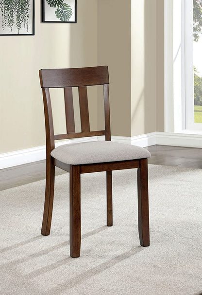 Furniture of America - Medford 7 Pc. Dining Table Set in Walnut/Beige - CM3253WN-T-7PK View 3