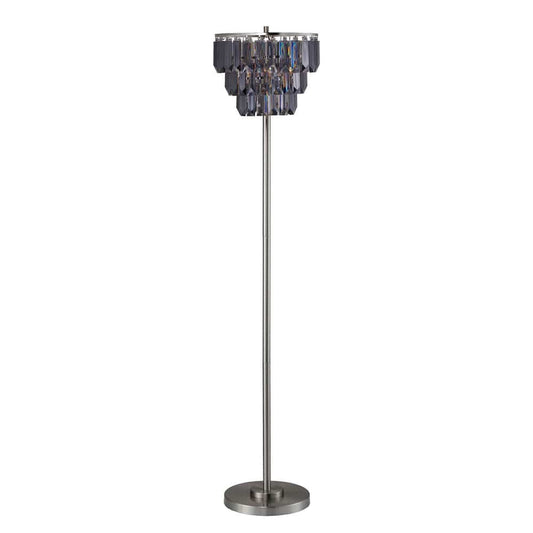 Furniture of America - Meg Floor Lamp in Black/Chrome - L76937F View 1