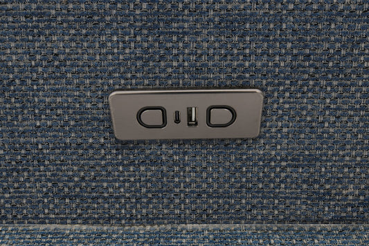 Furniture of America - Melancton Power Sectional in Blue - CM9933BL-SECT-PM View 2