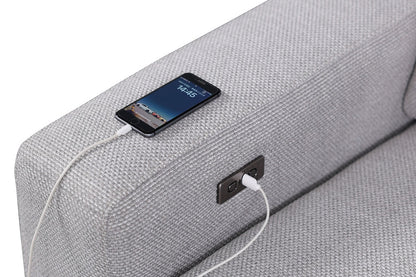 Furniture of America - Melancton Power Sectional in Light Gray - CM9933LG-SECT-PM View 5