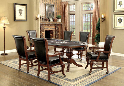 Furniture of America - Melina 7 Pc. Dining Table Set in Brown Cherry - CM-GM367CH-T-7PC View 1