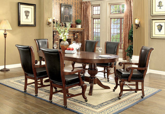 Furniture of America - Melina 7 Pc. Dining Table Set in Brown Cherry - CM-GM367CH-T-7PC View 2