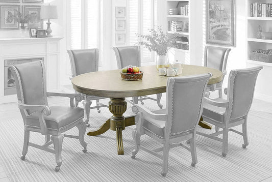 Furniture of America - Melina Game Table in Gray - CM-GM367GY-T-TABLE View 1