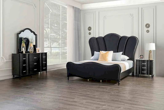 Furniture of America - Melodi Parc - 3 Pc. Queen Bedroom Set - Black - FM7416BK-Q-4PC view 1