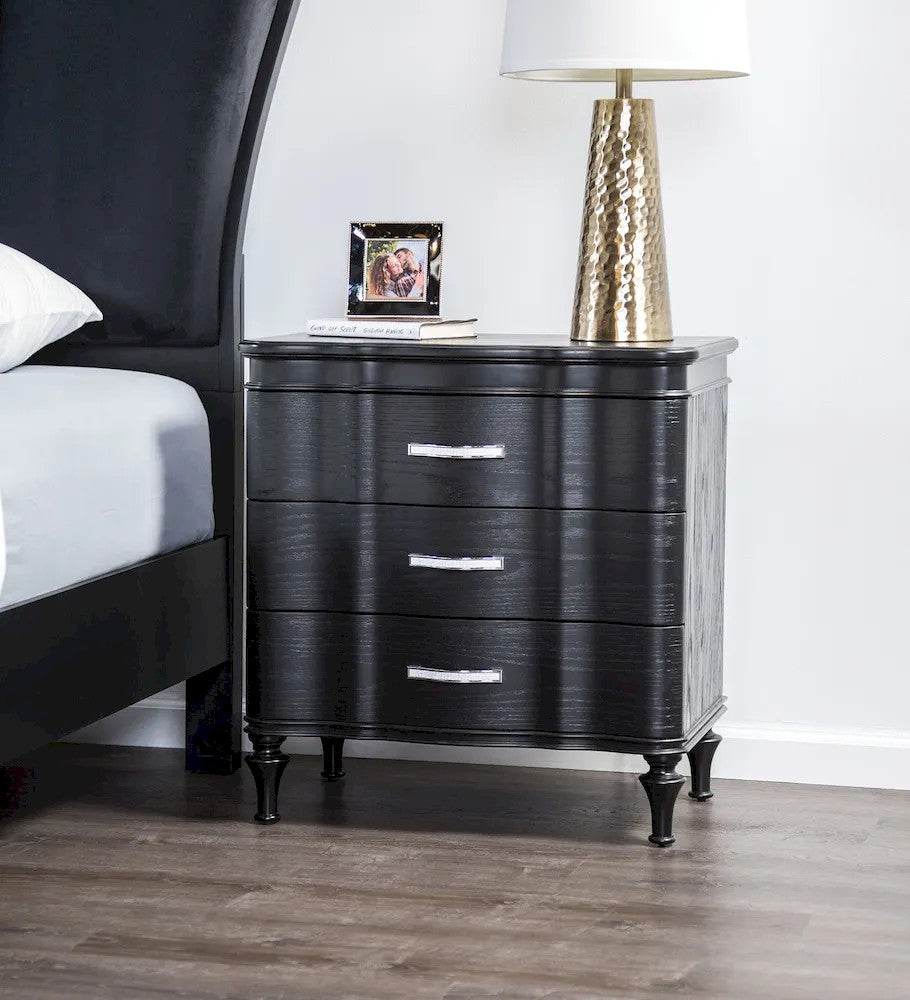 Furniture of America - Melodi Parc - 3 Pc. Queen Bedroom Set - Black - FM7416BK-Q-4PC view 4