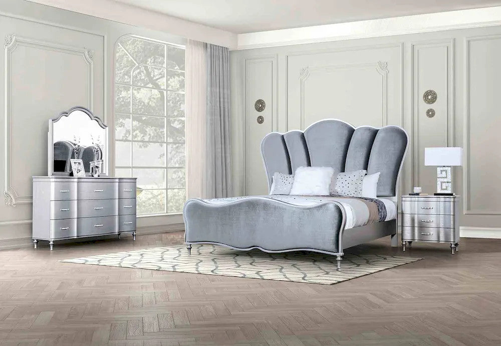 Furniture of America - Melodi Parc - 4 Pc. Queen Bedroom Set w/ 2NS - FM7416SV-Q-5PC-2NS view 1