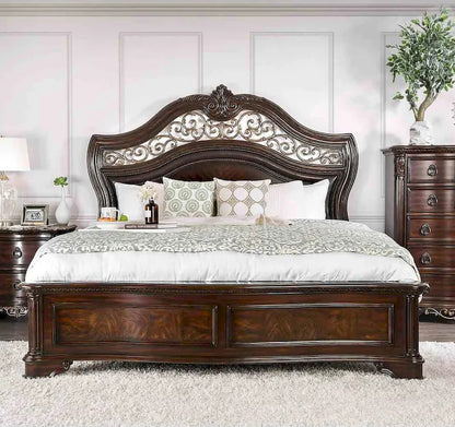 Furniture of America - Menodora - Cal.King Bed, Brown Cherry - CM7311CK-BED view 1