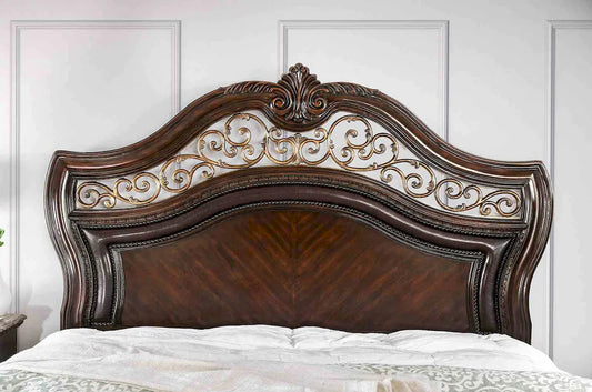 Furniture of America - Menodora - Cal.King Bed, Brown Cherry - CM7311CK-BED view 2