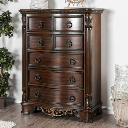 Furniture of America - Menodora Chest in Brown Cherry - CM7311C View 1