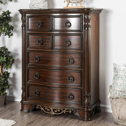 Furniture of America - Menodora Chest in Brown Cherry - CM7311C View 1