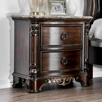 Furniture of America - Menodora Nightstand in Brown Cherry - CM7311N View 1