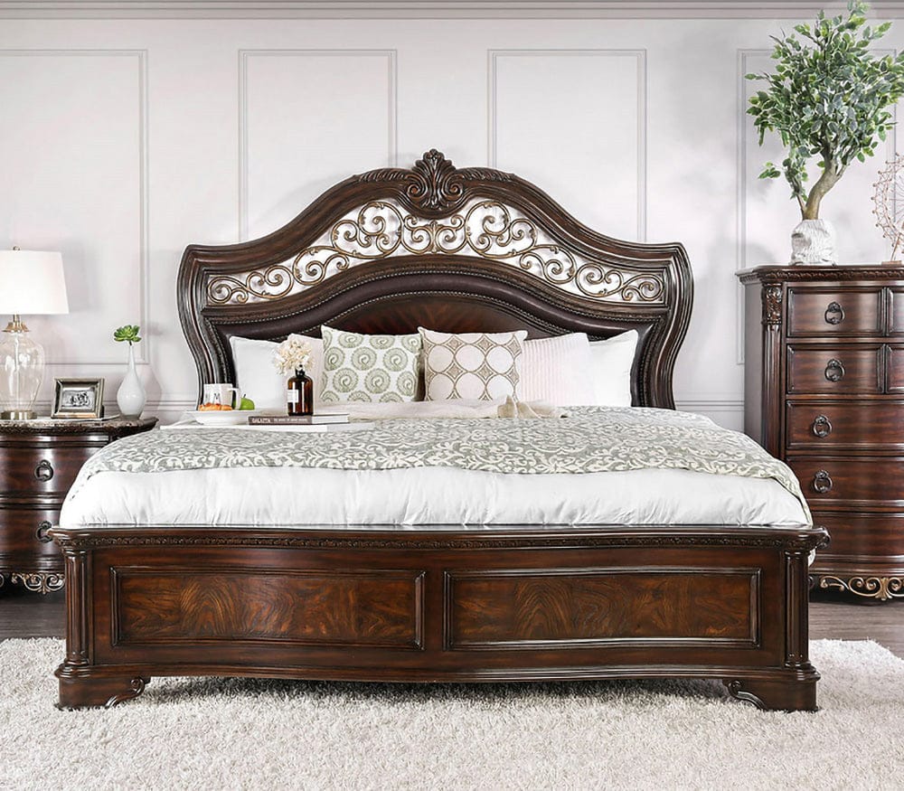 Furniture of America - Menodora Queen Bed in Brown Cherry - CM7311Q-BED View 1