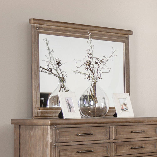 Furniture of America - Merthyr Mirror in Brown - FM7431BR-M View 1
